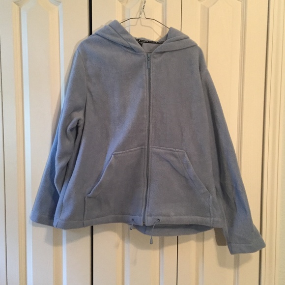 Light Blue Carolyn Taylor Fuzzy Hoodie - Picture 1 of 5